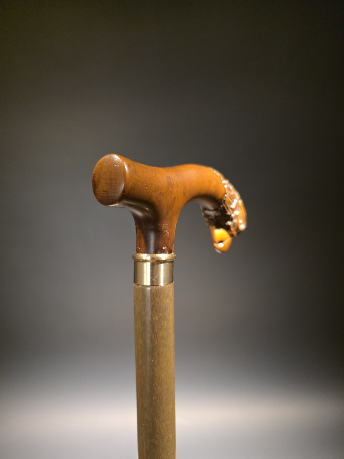 36" Antique Style Parrot Head Walking Stick Cane