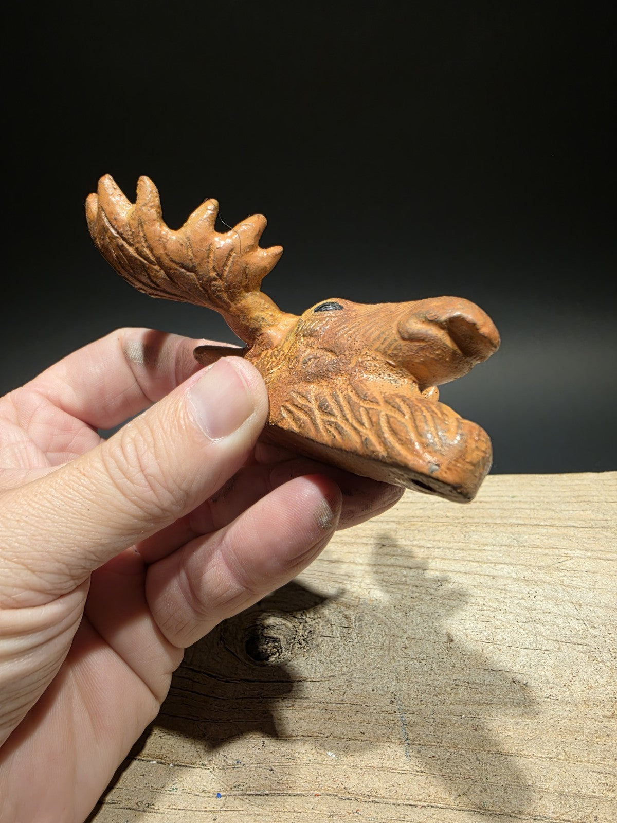 Antique Vintage Style Cast Iron Moose Head Bar Bottle Opener