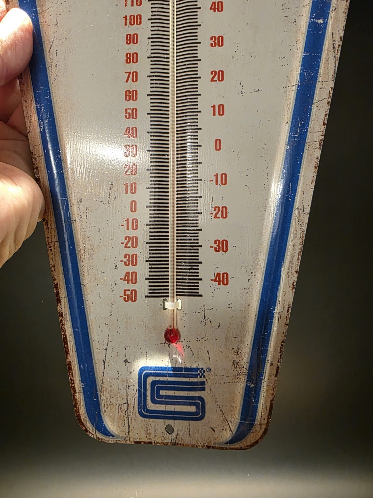 17.5 " Metal Vintage Style Ford Shelby American Thermometer Sign