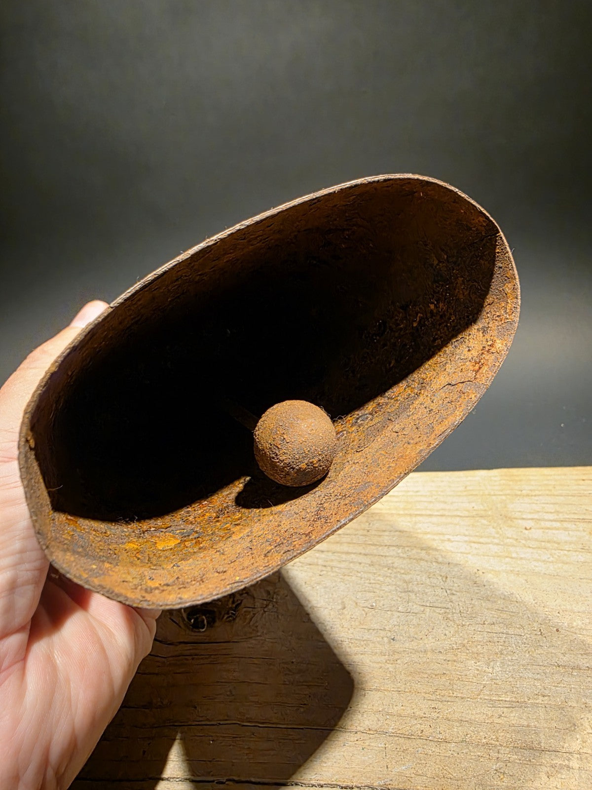 6 3/4" Primitive Vintage Antique Style Hand Wrought Iron Cow Bell