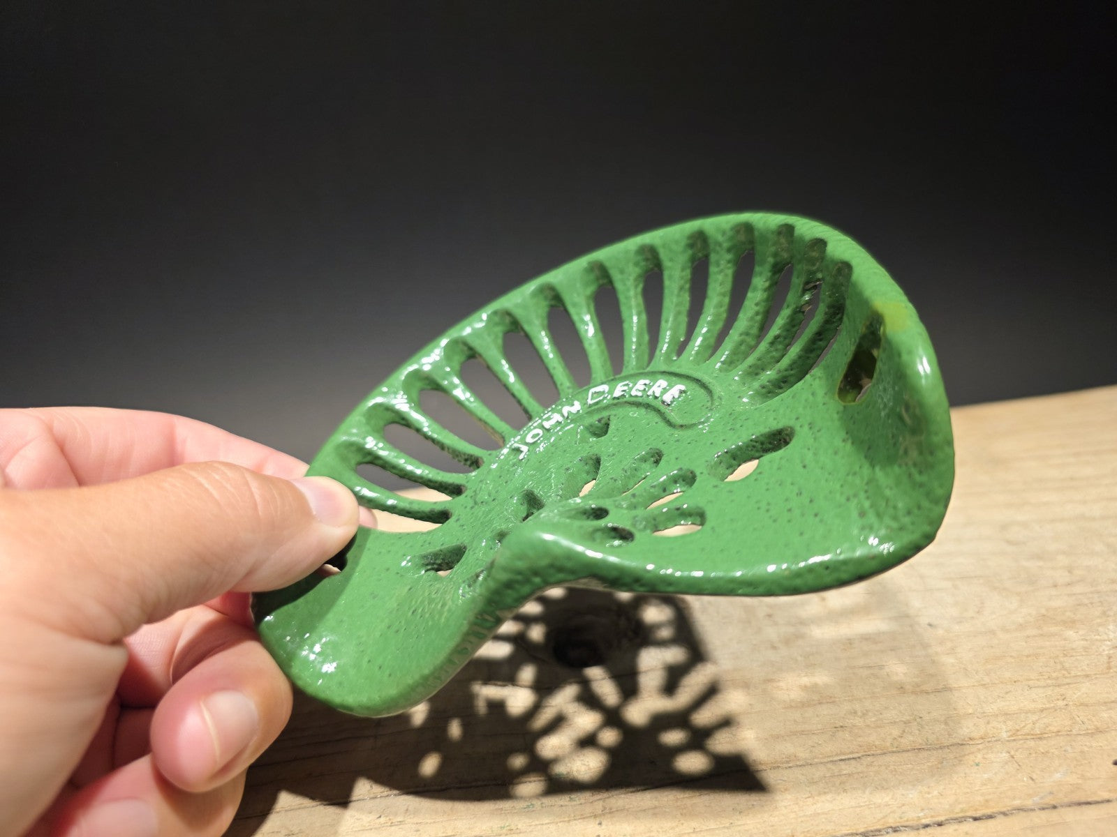 5" Antique Vintage Style Cast Iron John Deere Miniature Tractor Seat Sample