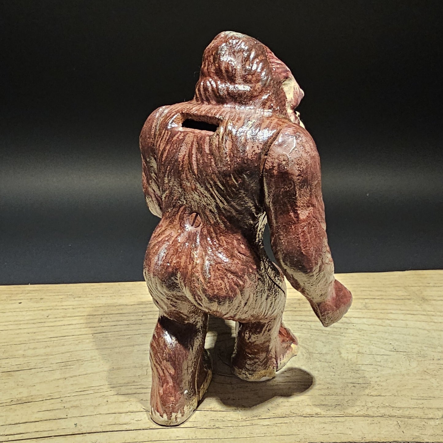 7 1/2" Antique Style Cast Iron Big Foot Sasquatch Coin Bank
