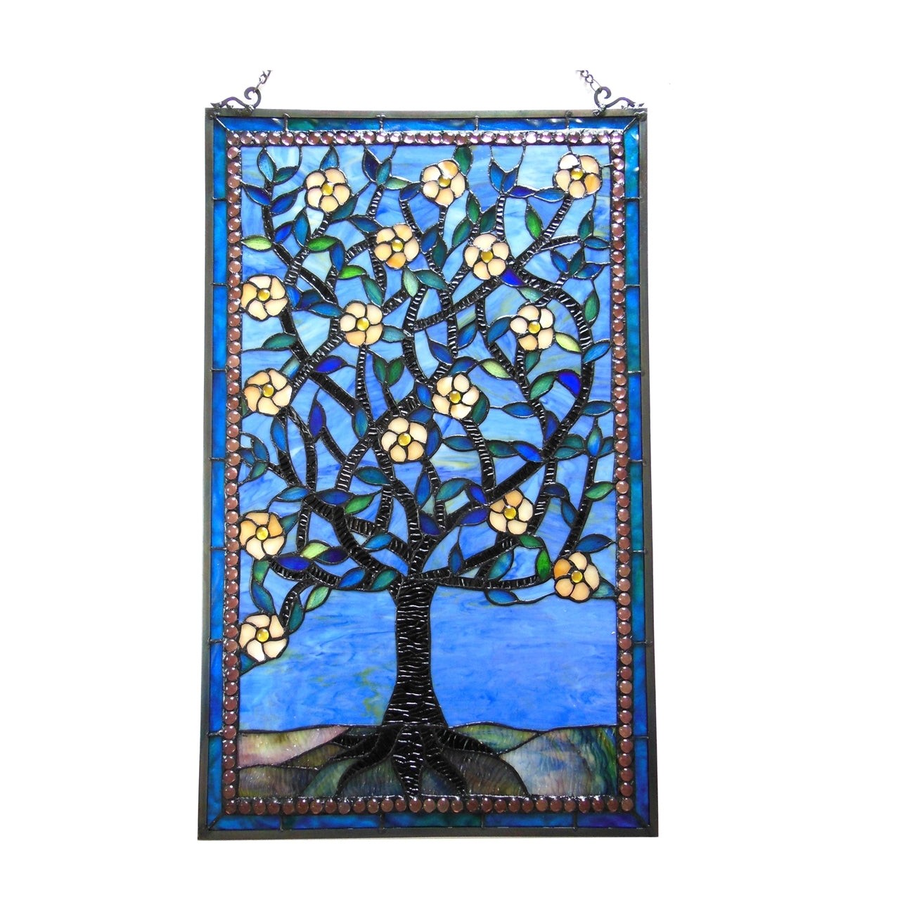 32" Stained Glass Window Hanging Panel Suncatcher