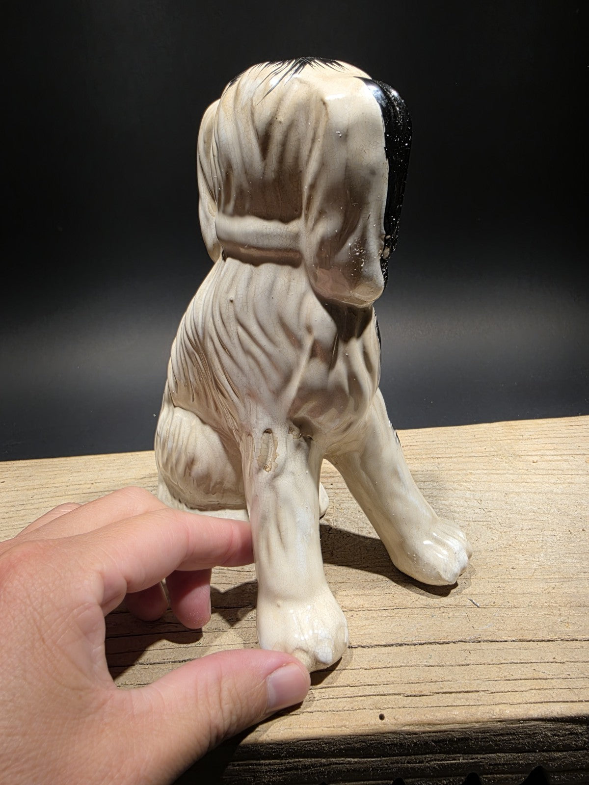 8" Antique Vintage Style Staffordshire Spaniel Dog Figurine