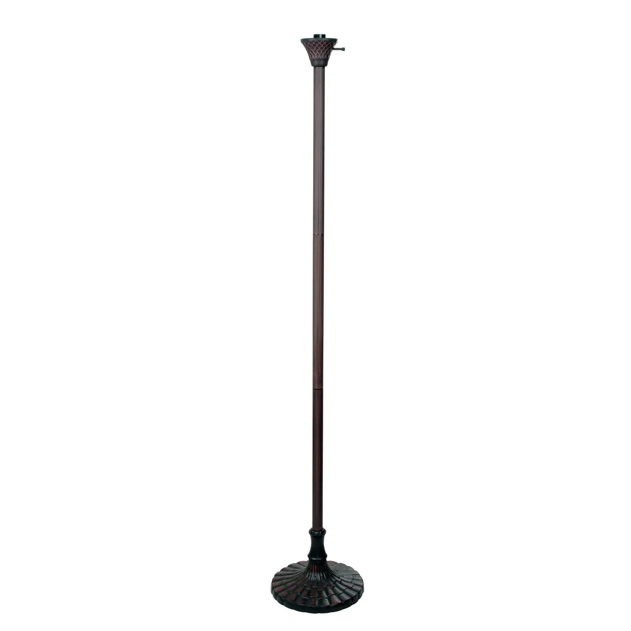 69.49" Antique Vintage Style Stained Glass Dragonfly Torchiere Floor Lamp
