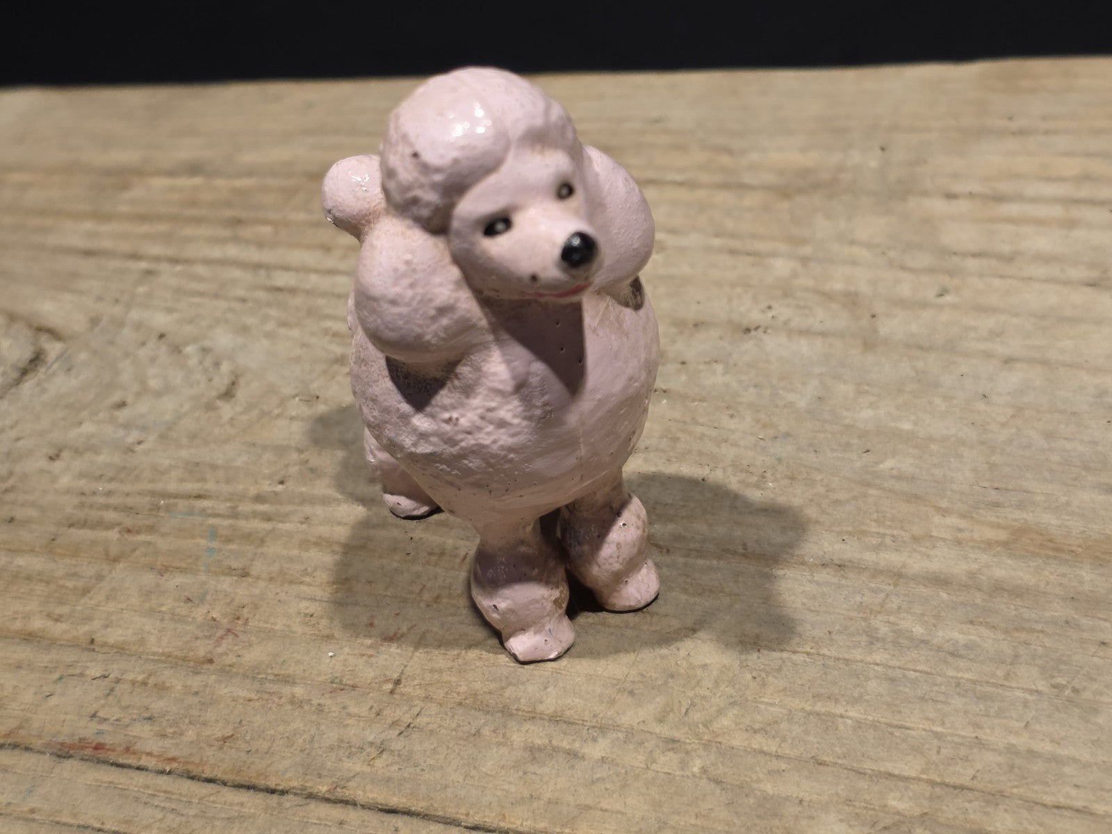 Cast Iron Pink Poodle Dog Figurine – Vintage Style Poodle Statue
