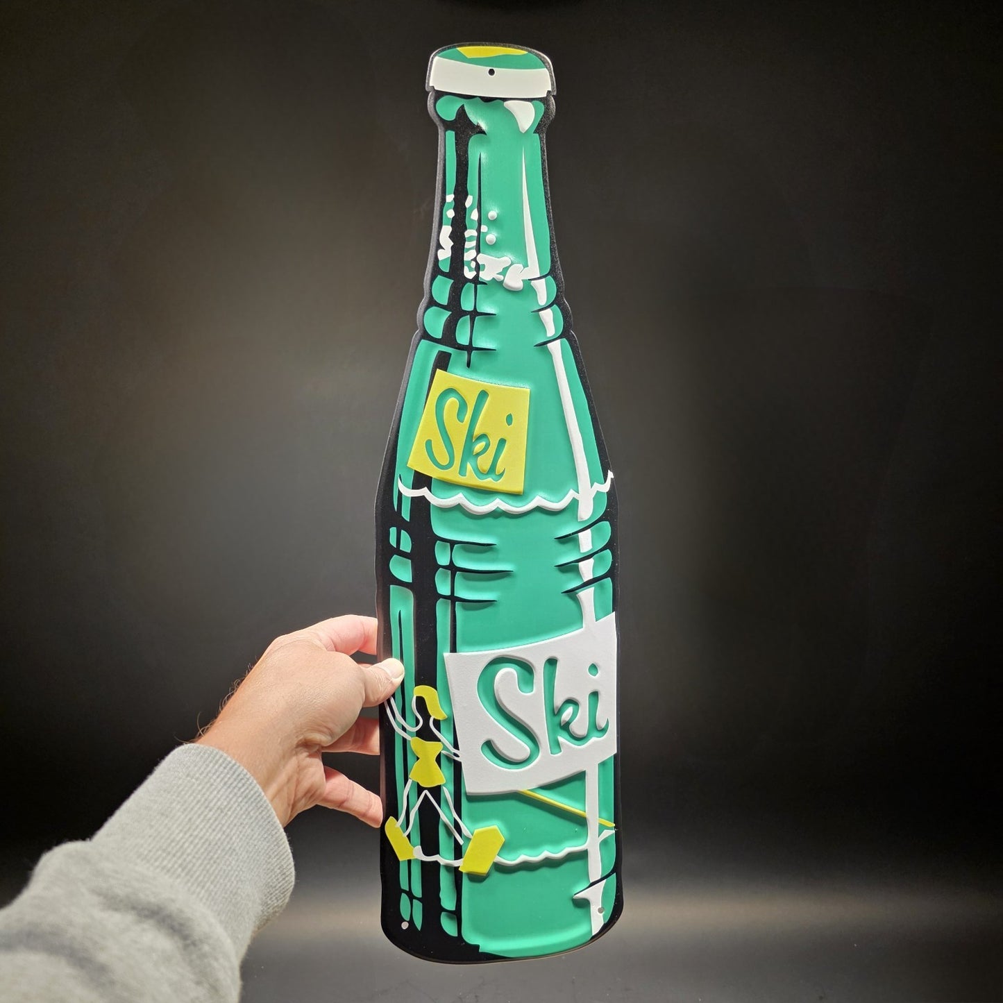 22" Vintage Style Ski Soda Advertising Metal Wall Sign