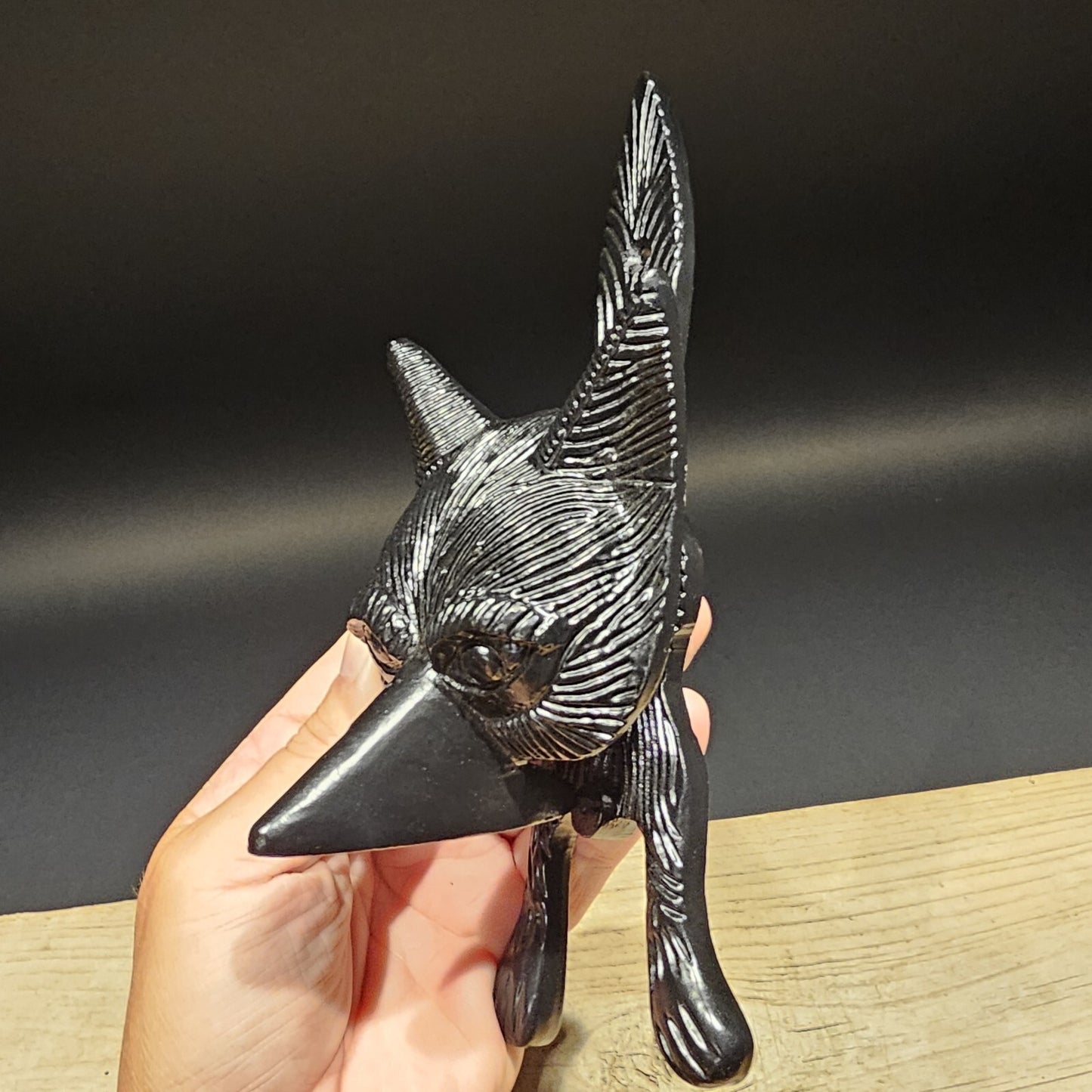 Antique Vintage Style Black Cast Iron FOX Head DOOR KNOCKER Hardware