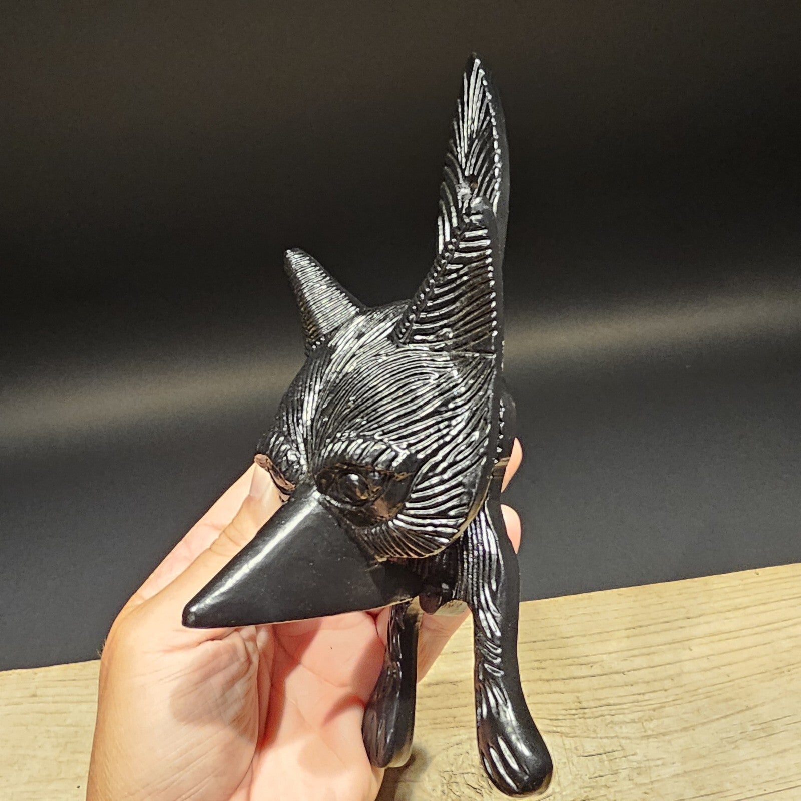Antique Vintage Style Black Cast Iron FOX Head DOOR KNOCKER Hardware