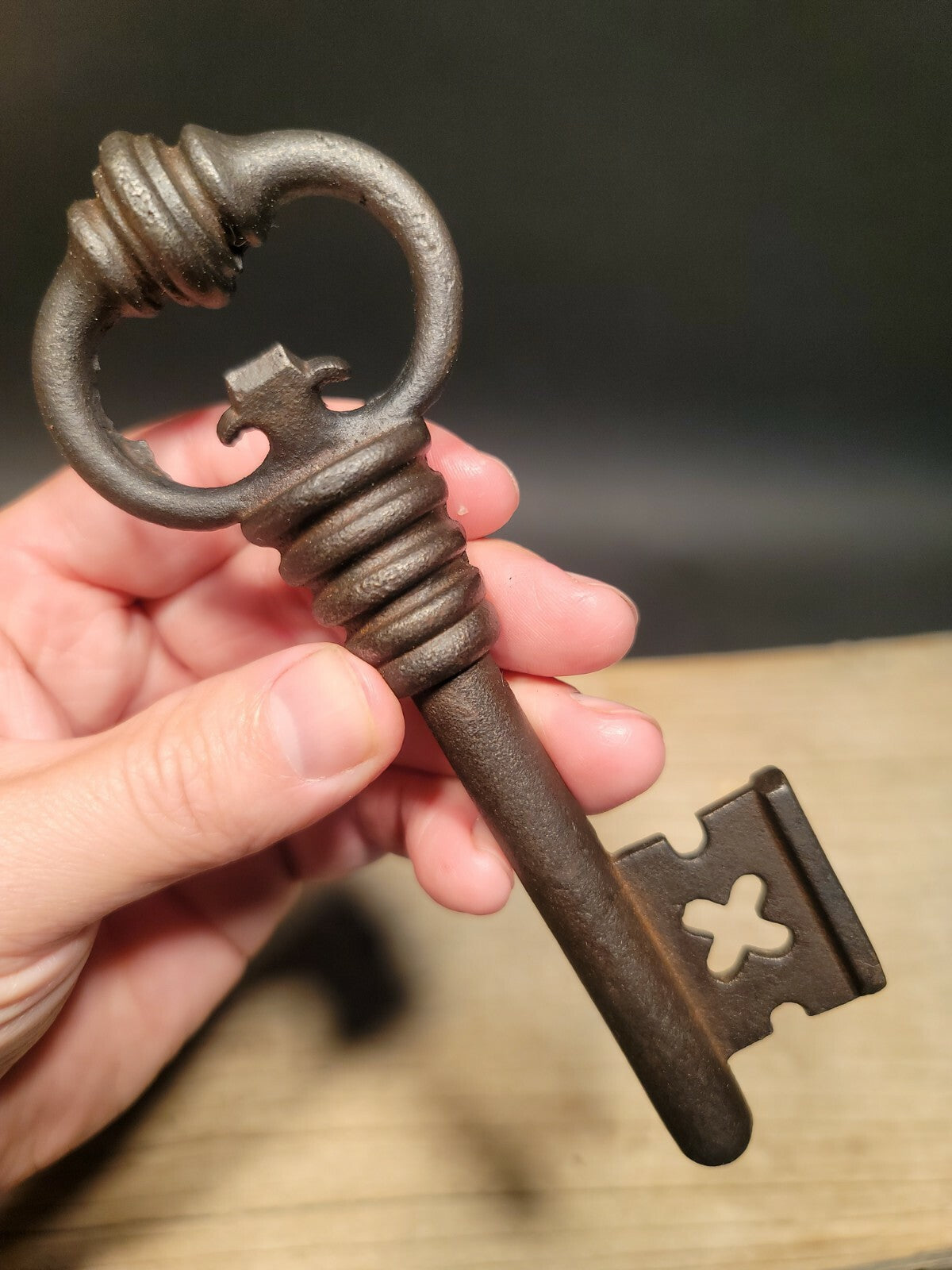 6 1/8" Antique Style Iron Large Skeleton Key