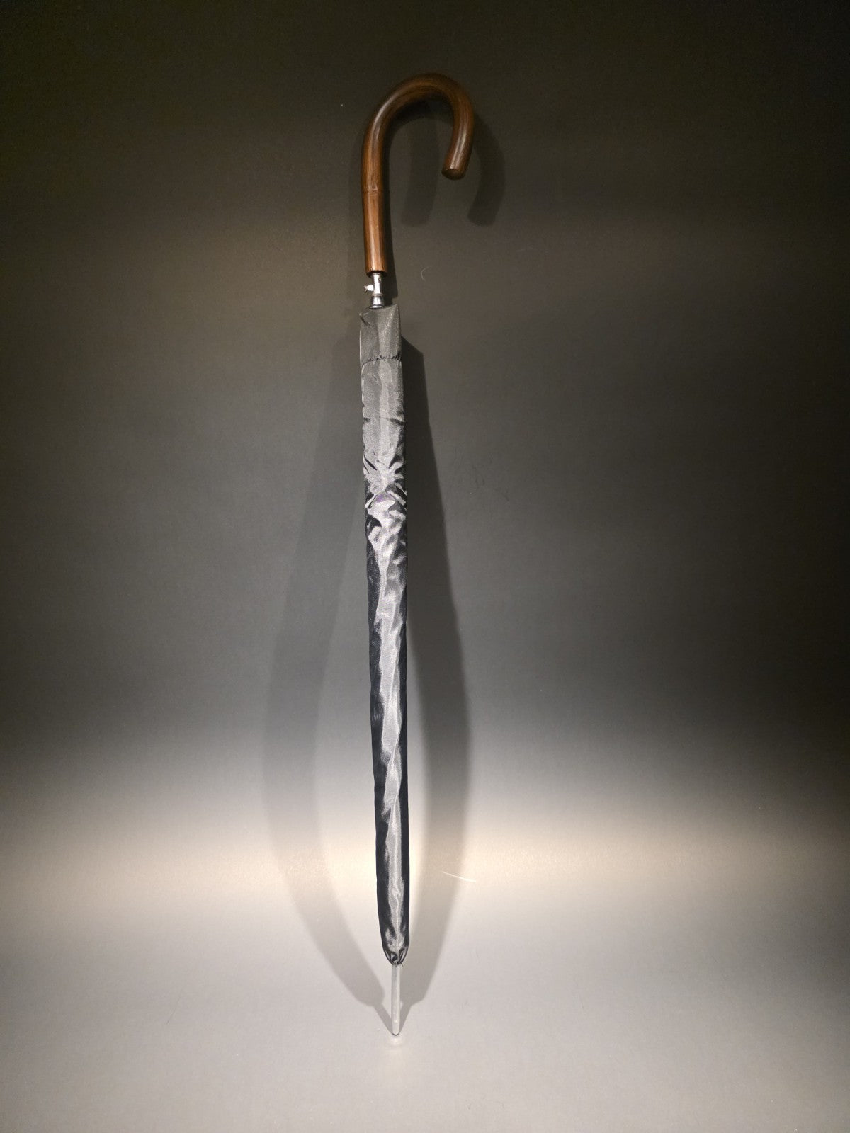 36" Antique Style Wood Crook Umbrella