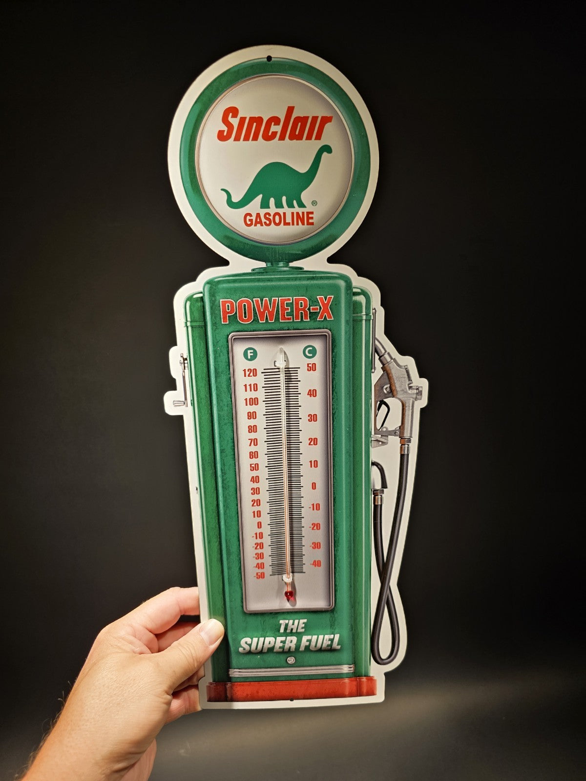 17 1/2 " Metal Vintage Style Sinclair Thermometer Sign