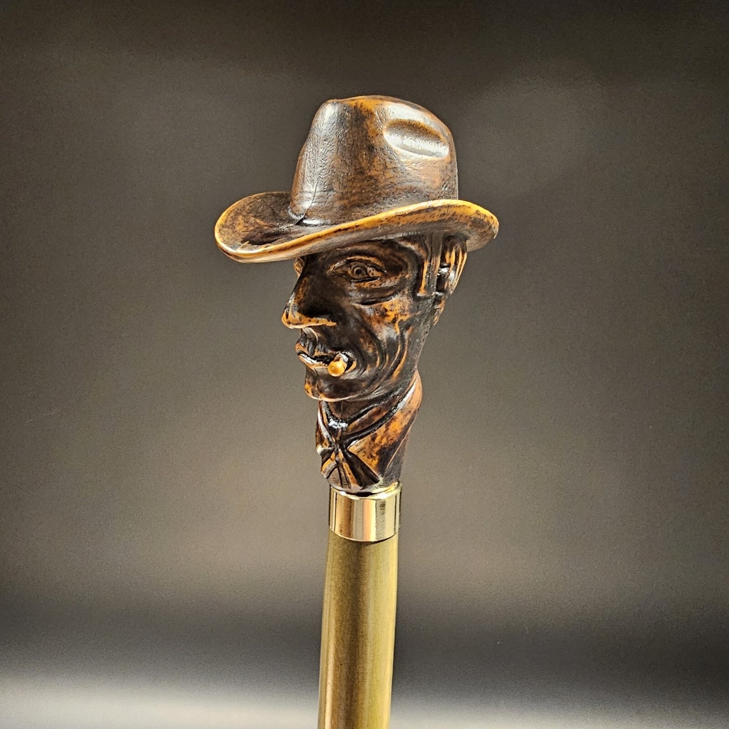 36" Antique Style Cigar Man Walking Stick Cane