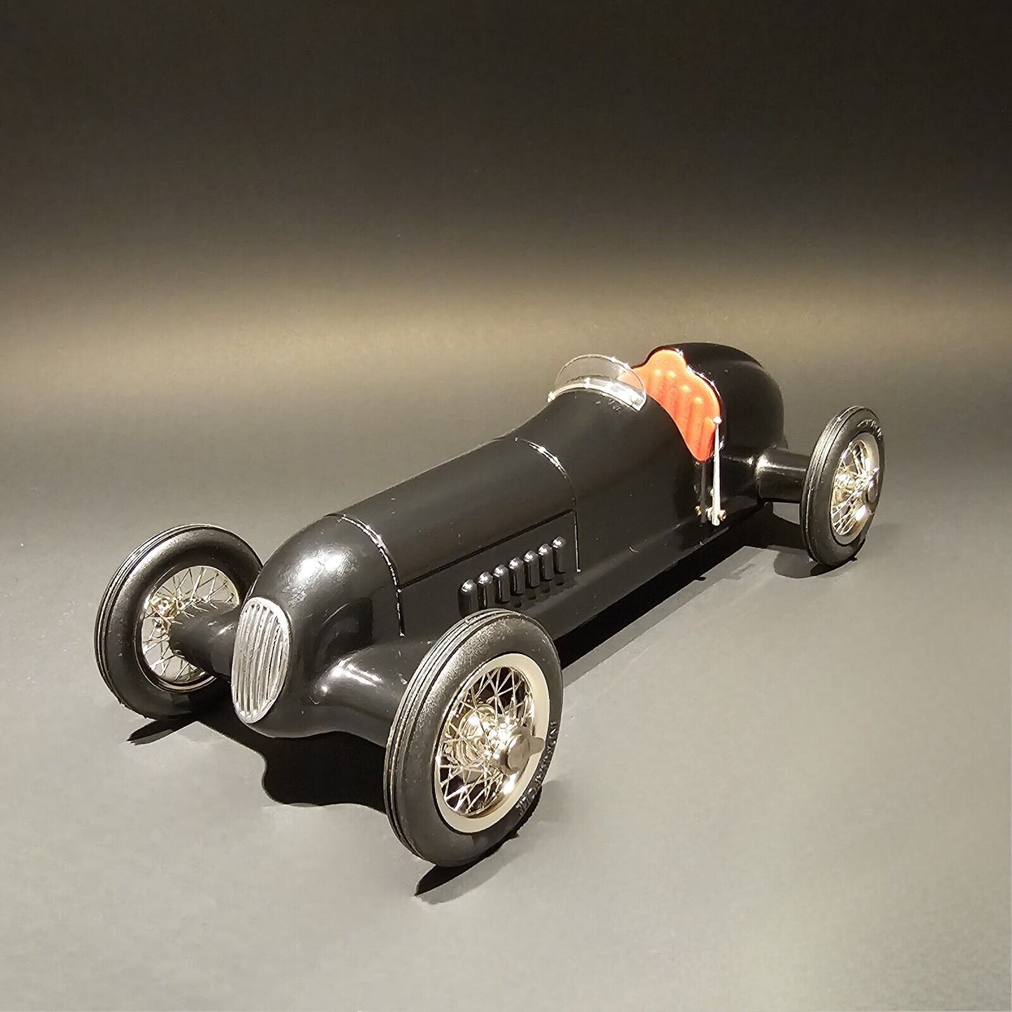 12" Antique Vintage Style Aluminum Black  Model Tether Car