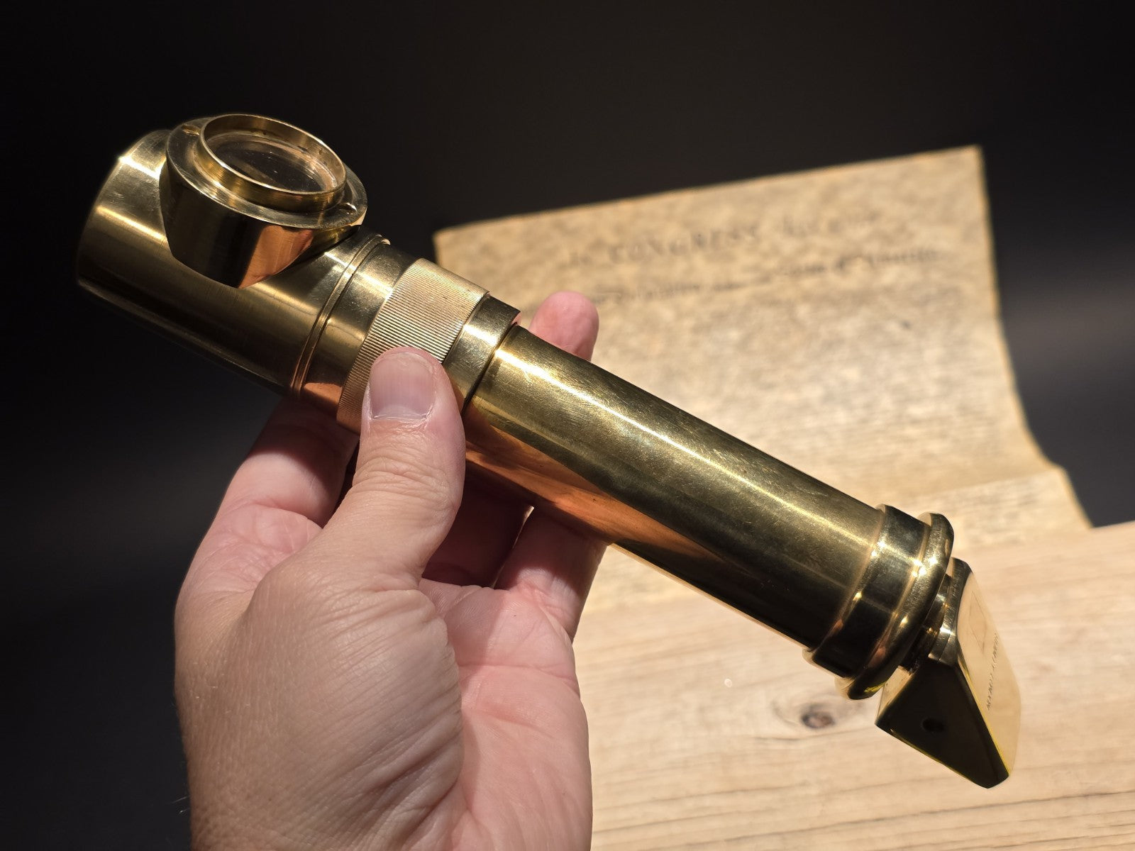 9 1/2" Antique Style Brass Portable Periscope Scope "see around the corner"