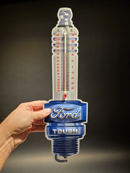 17 1/2 " Metal Vintage Style Ford Thermometer Sign