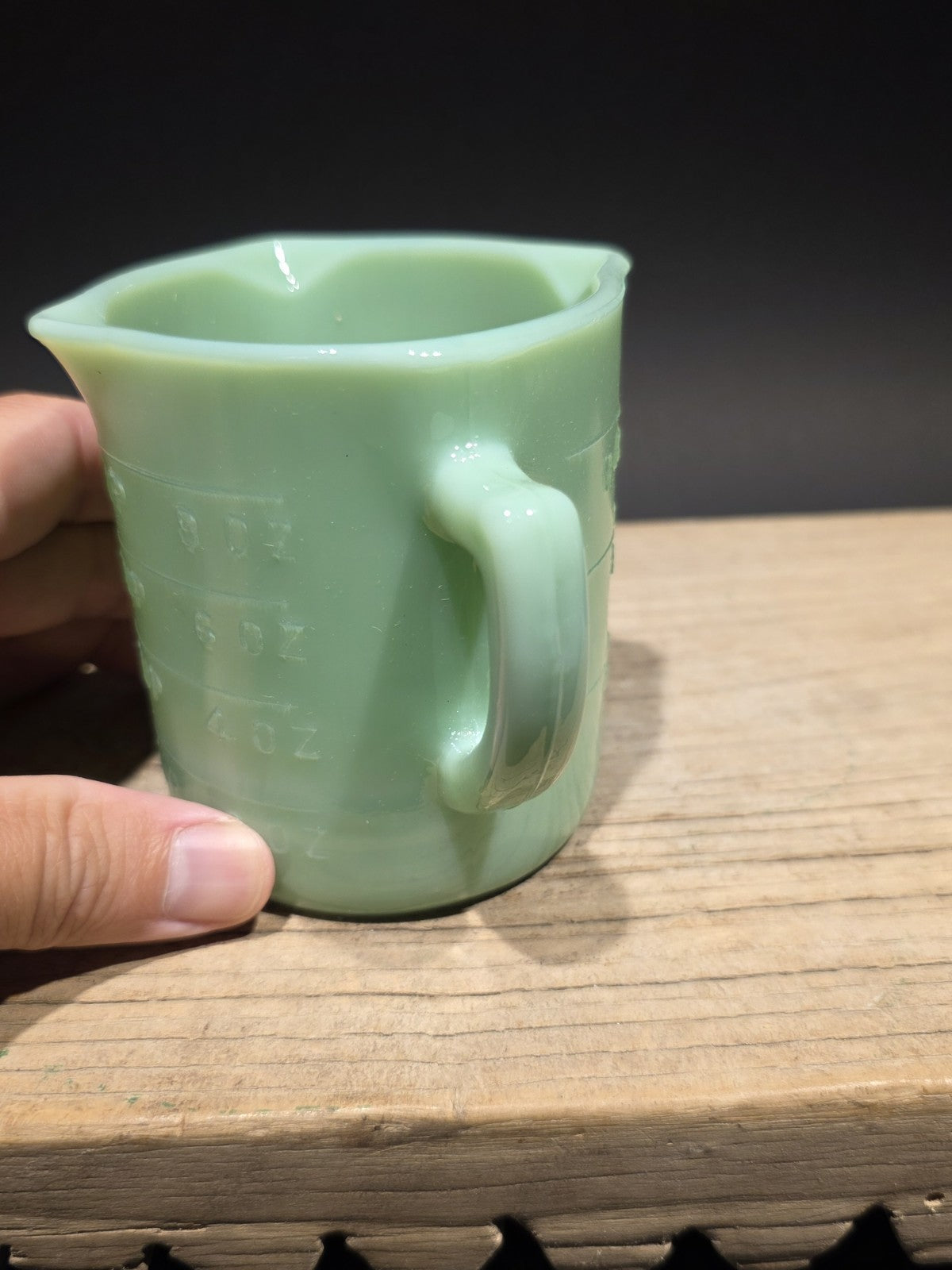 Antique Vintage Style 1 Cup Jadeite Depression Glass Retro