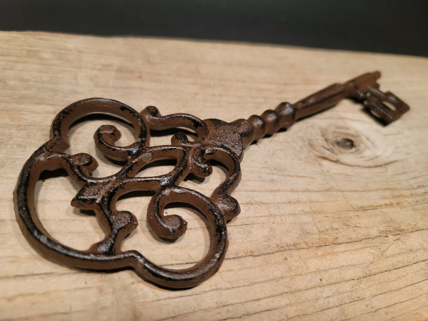 Antique Vintage Style Cast Iron Large Ornate Skeleton Key 