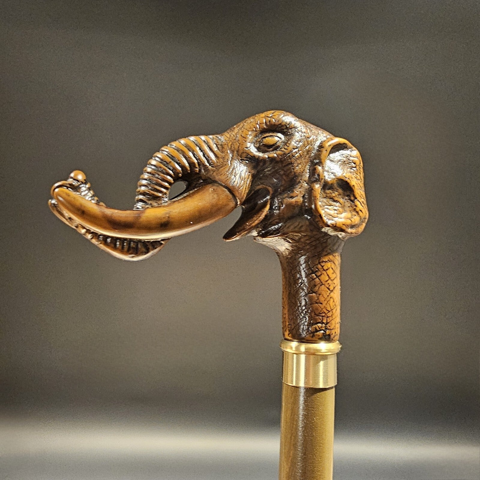 36" Antique Style Elephant Walking Stick Cane