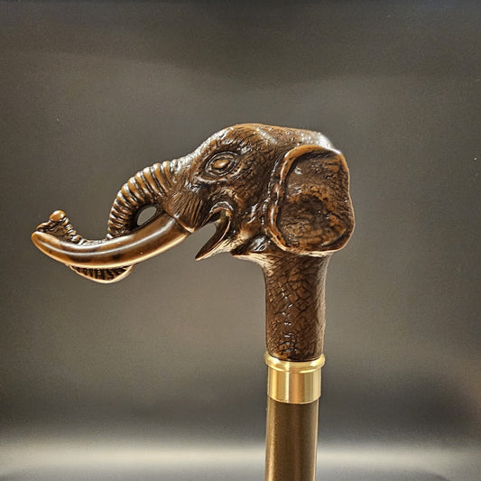 36" Antique Style Elephant Walking Stick Cane