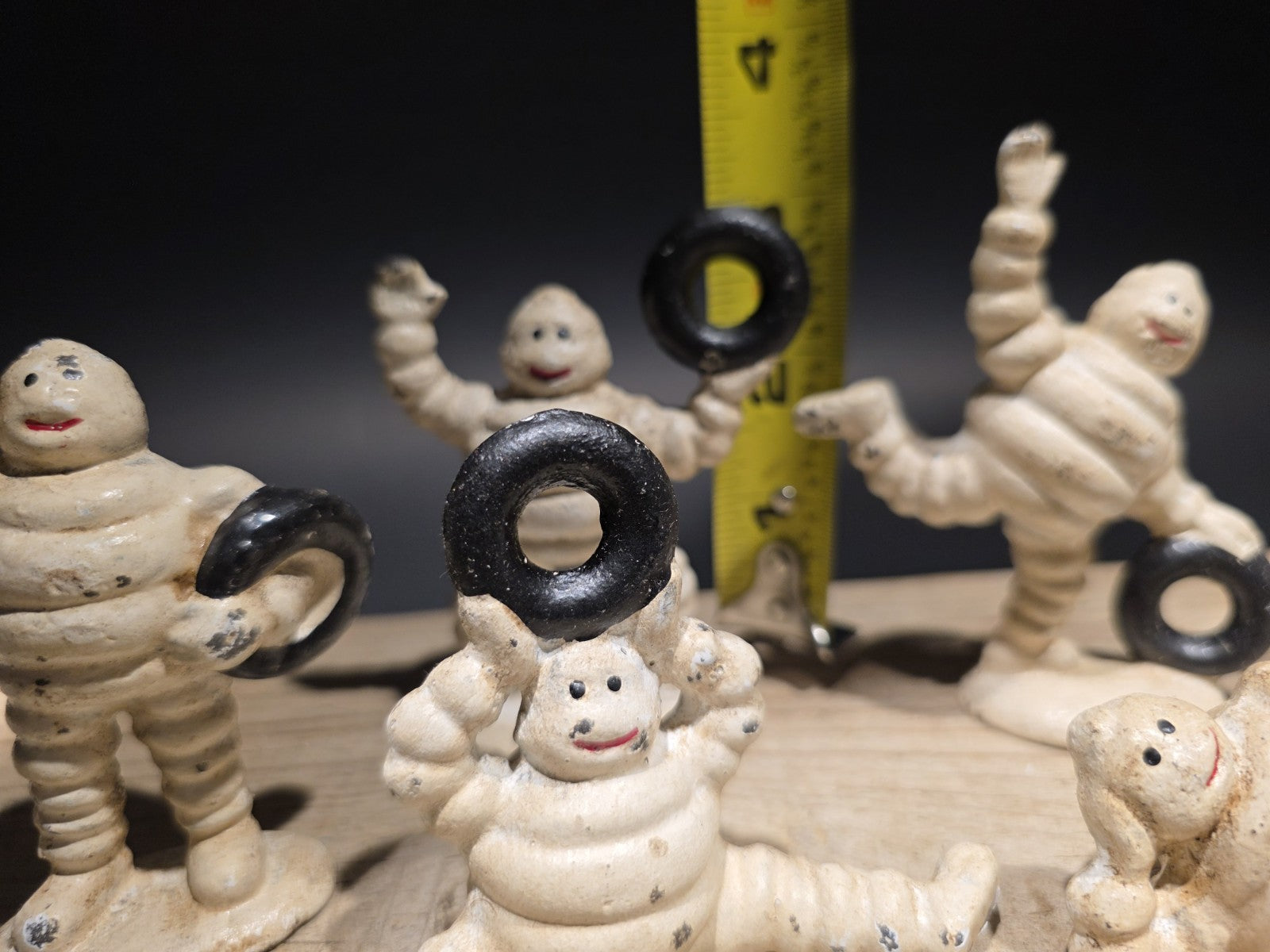 Vintage Style Cast Iron Set of 6 Michelin Men – Classic Advertising