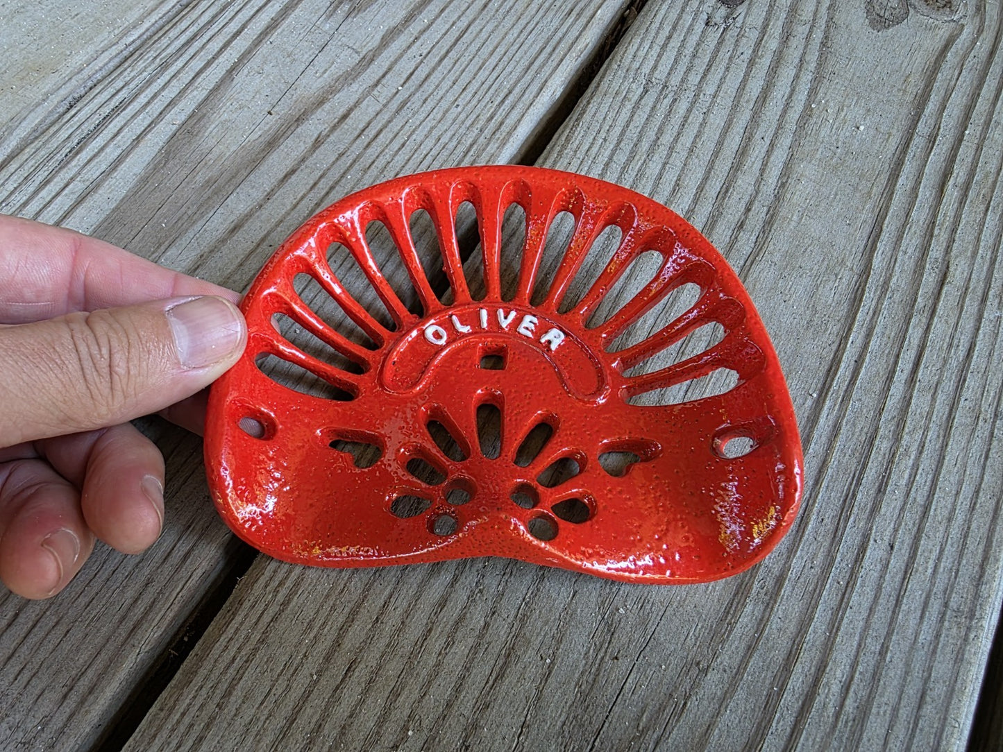 5" Antique Vintage Style Cast Oliver Miniature Tractor Seat Sample