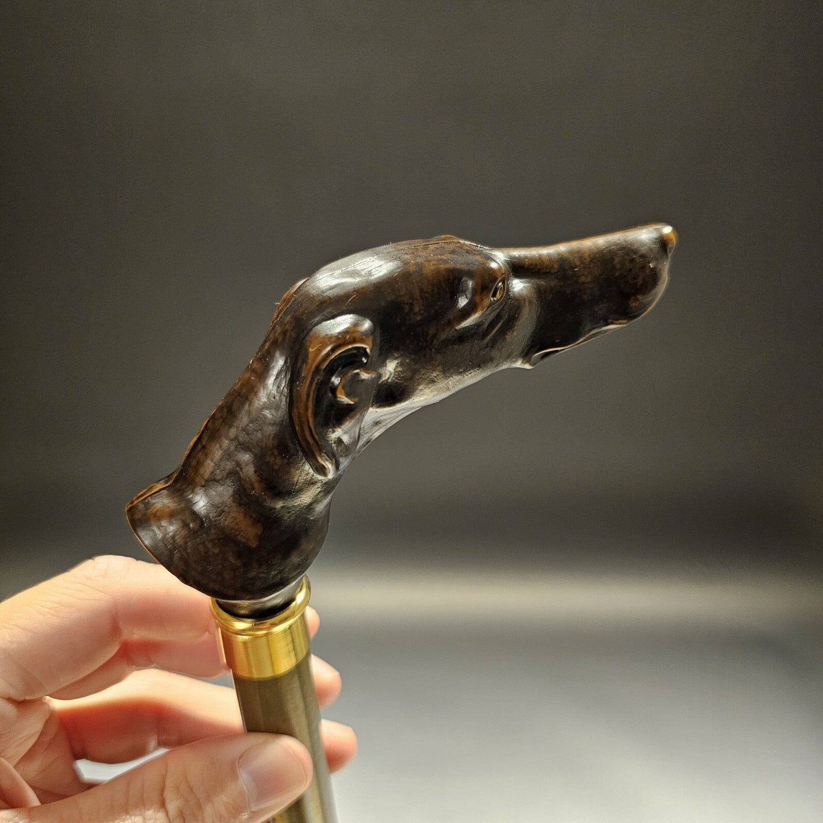 36" Antique Style Greyhound Dog Walking Stick Cane