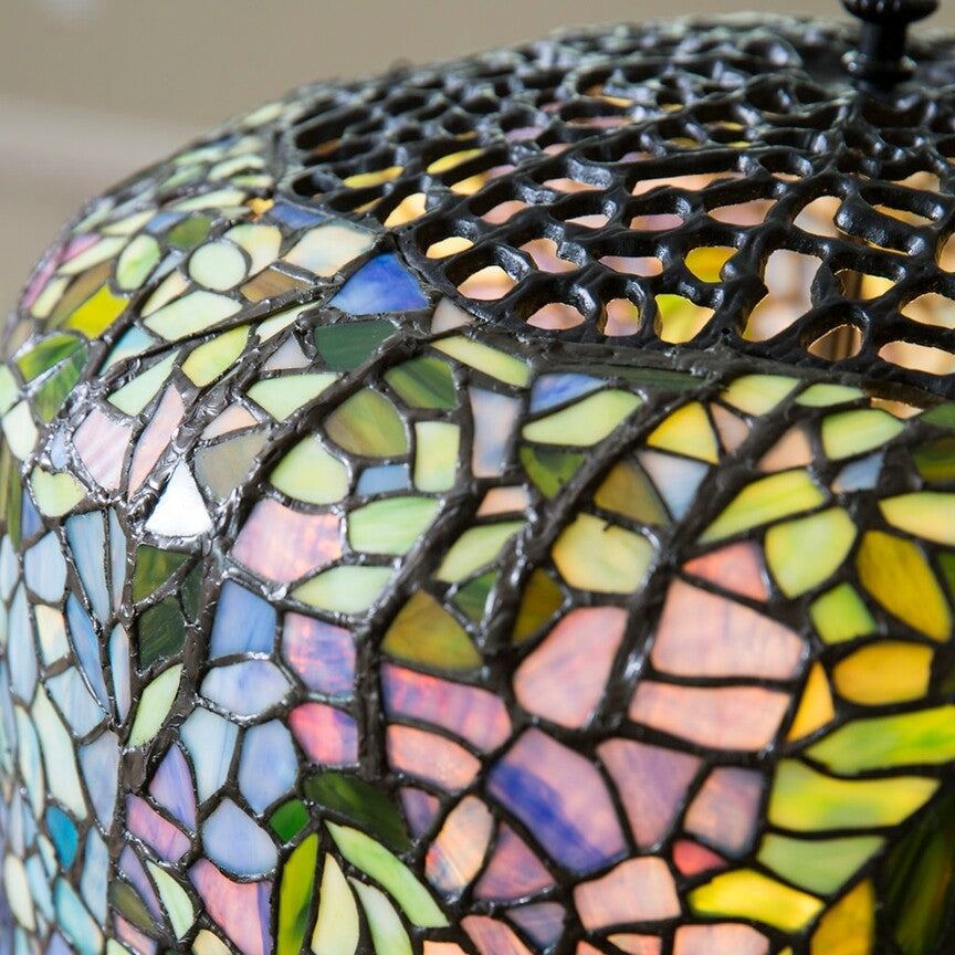29.5" Wisteria Leaded Glass Stained Glass Table Lamp
