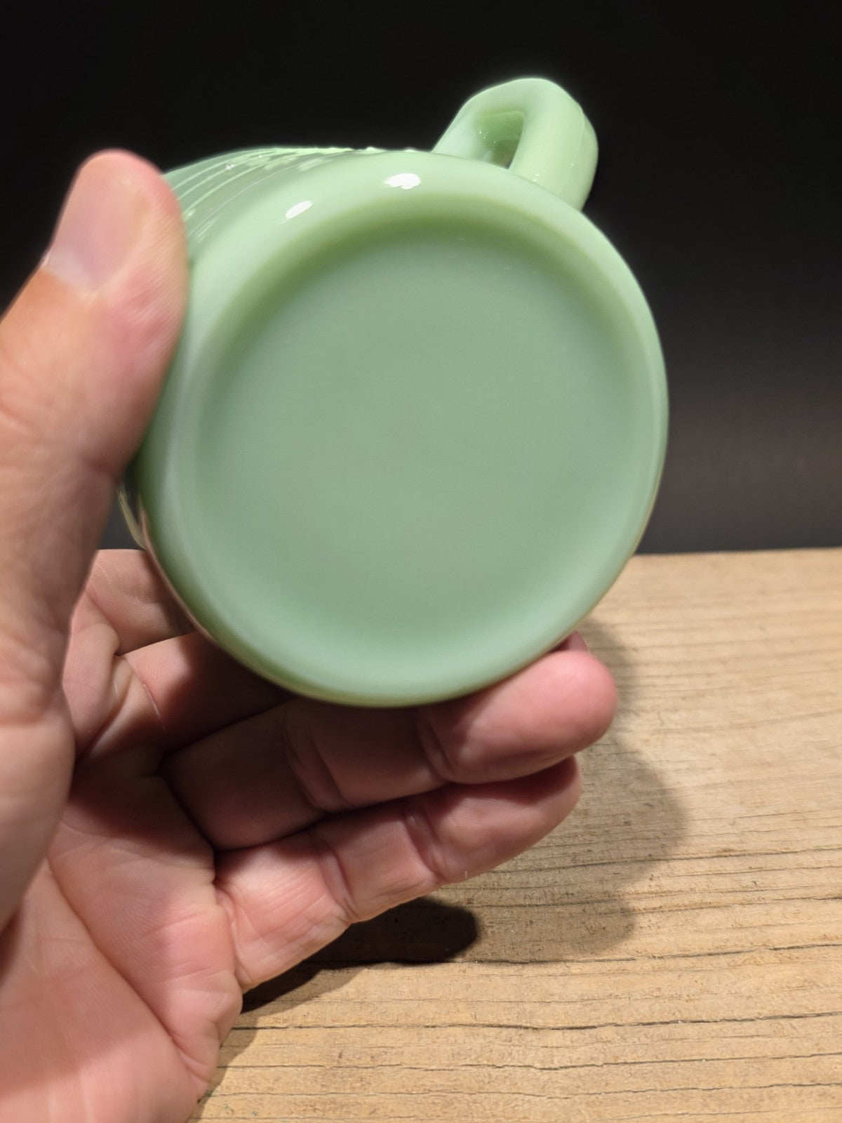 Antique Vintage Style 1 Cup Jadeite Depression Glass Retro