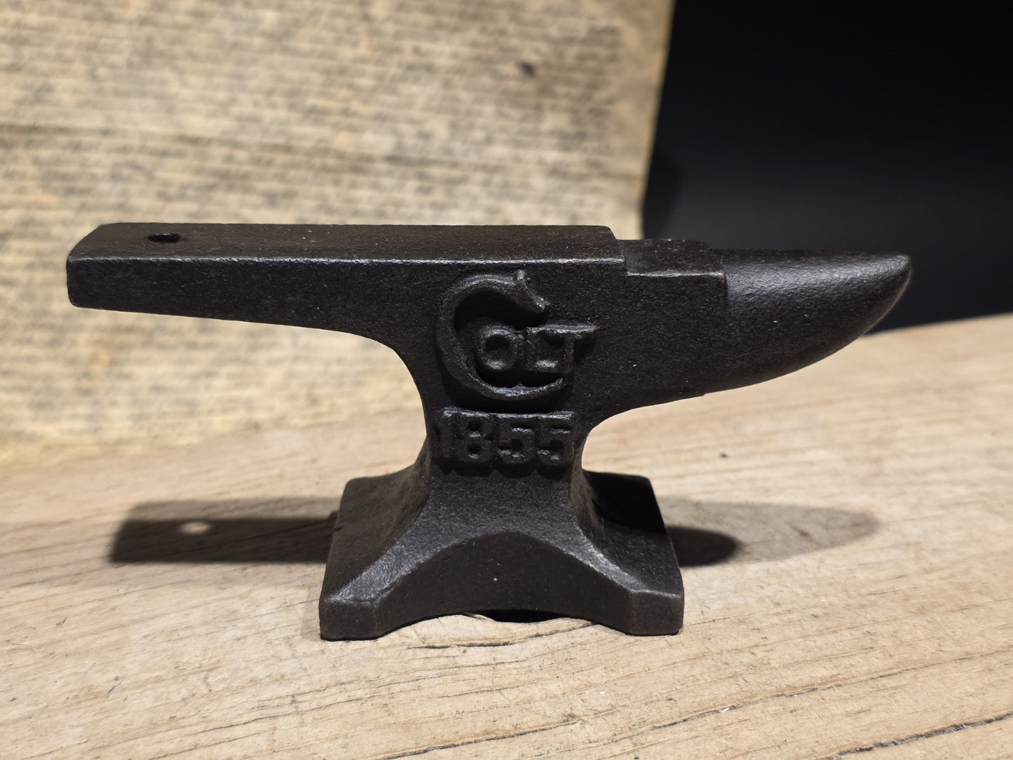 6" Vintage Style Colt 1855 Miniature Anvil Cast Iron Gunsmith Paperweight