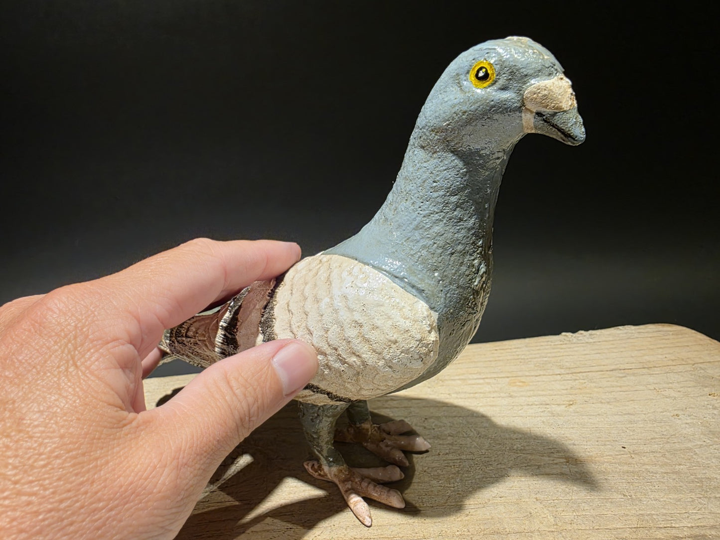 Antique Vintage Style Cast Iron Pigeon Decoy