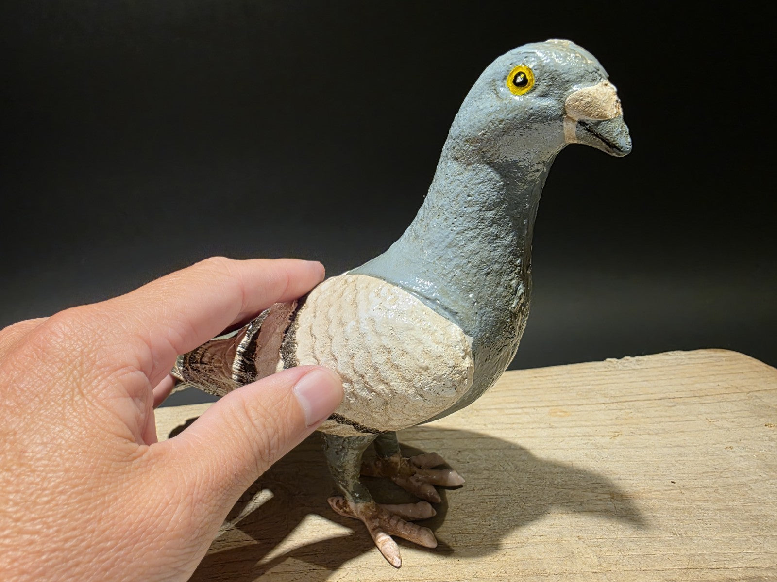 Antique Vintage Style Cast Iron Pigeon Decoy