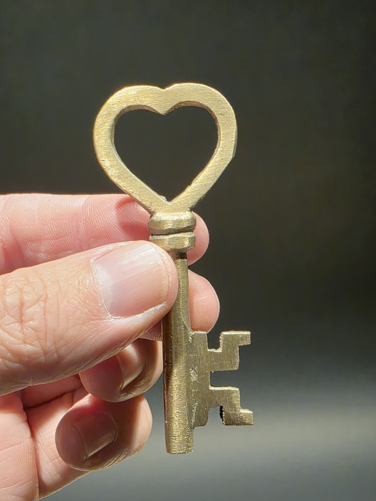 3" Antique Style Brass Skeleton Key