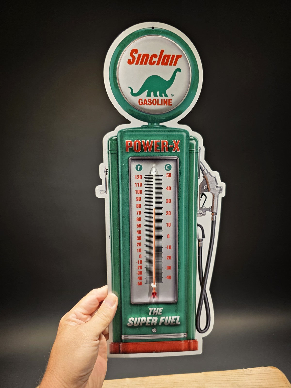 17 1/2 " Metal Vintage Style Sinclair Thermometer Sign