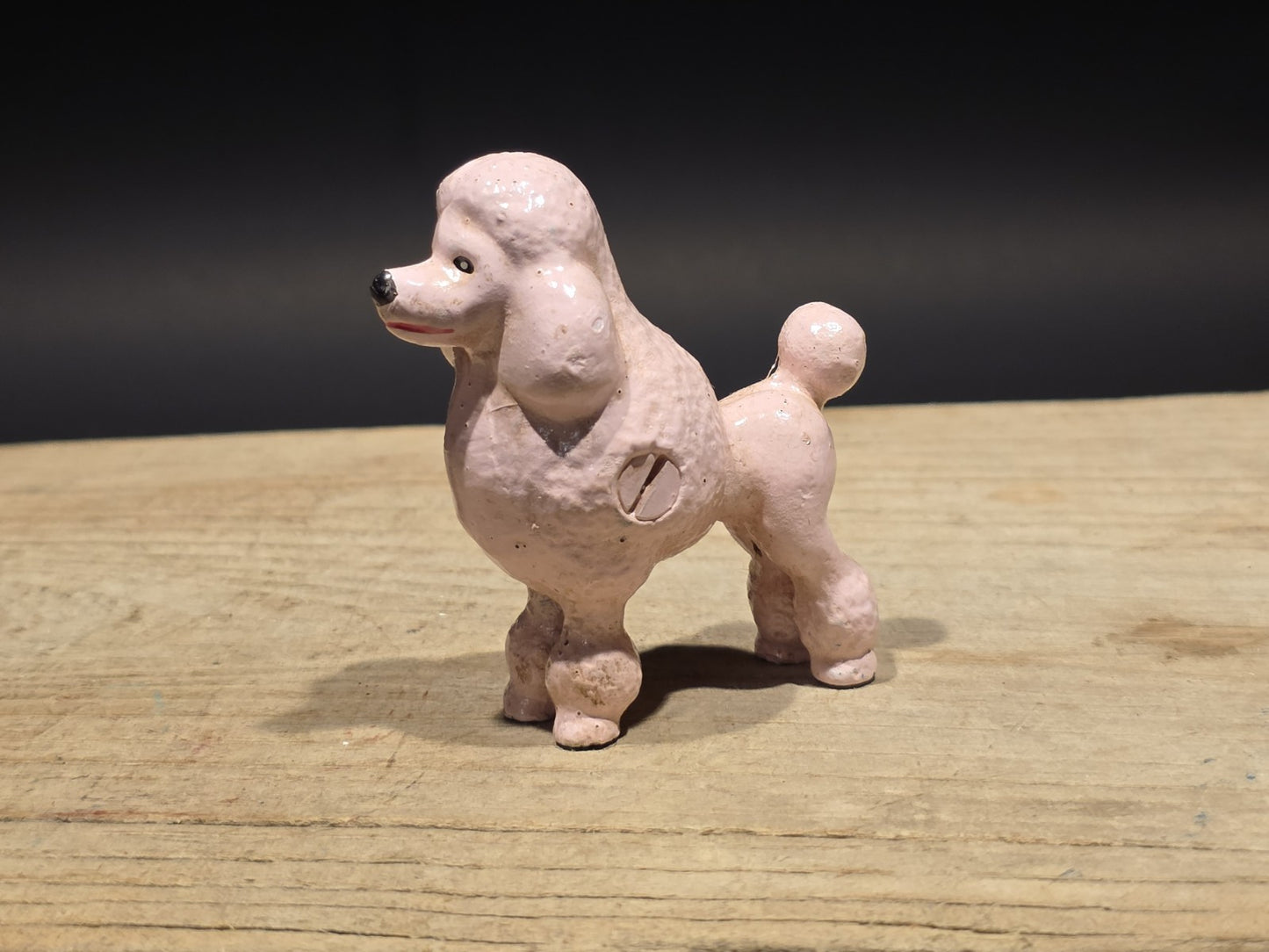 Cast Iron Pink Poodle Dog Figurine – Vintage Style Poodle Statue