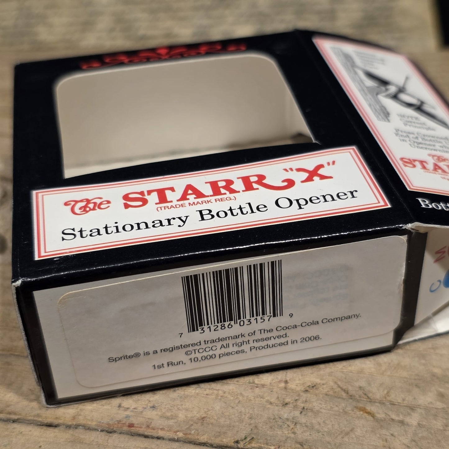 Sprite Starr X Bottle Opener in Box  2006 Coca-Cola Wall Mount