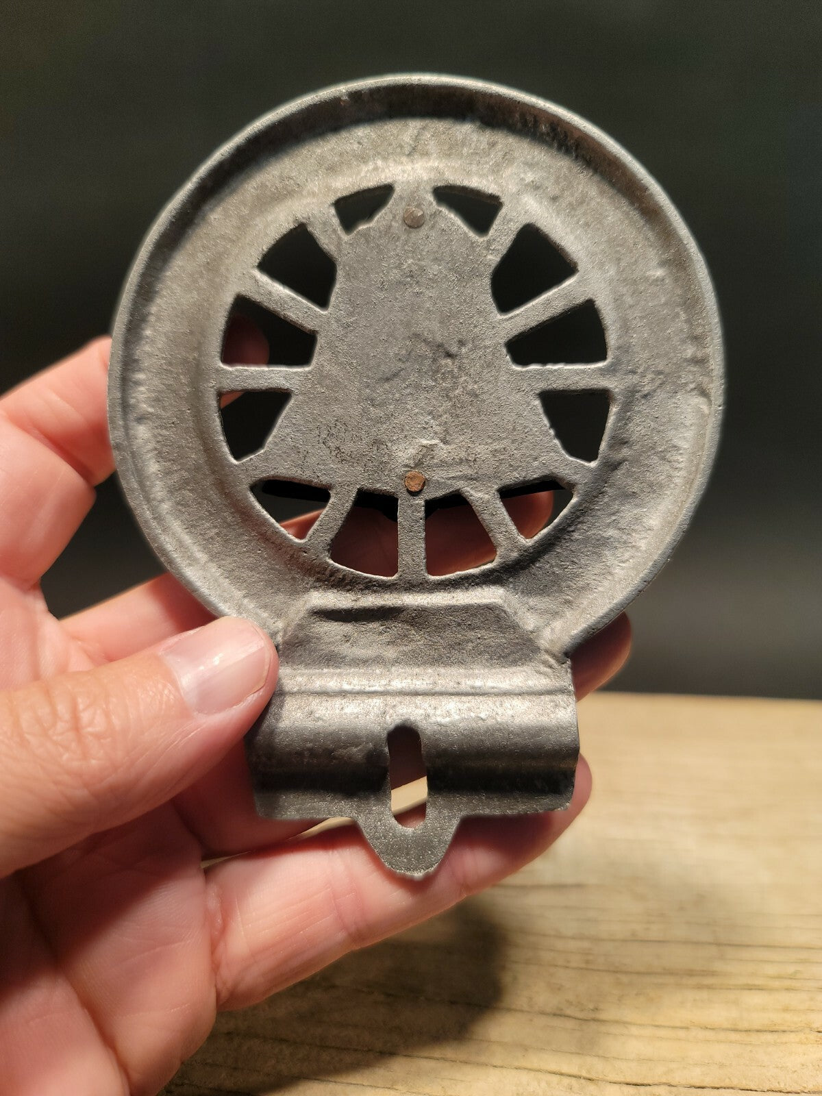 Antique Vintage Style Aluminum Good Roads Club License Plate Fob Topper