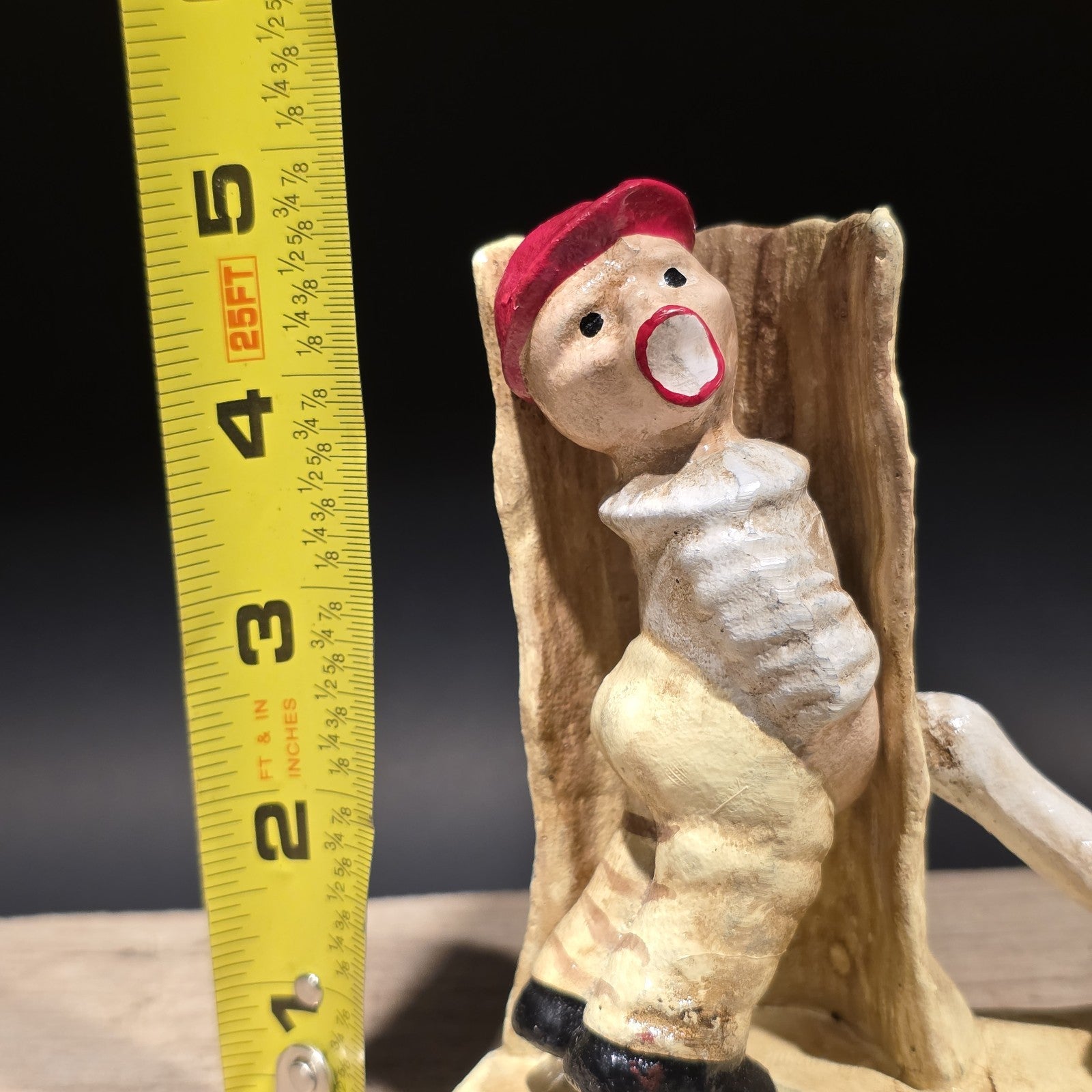 Antique Style Cast Iron Folk Art Boy & Goose Figurine