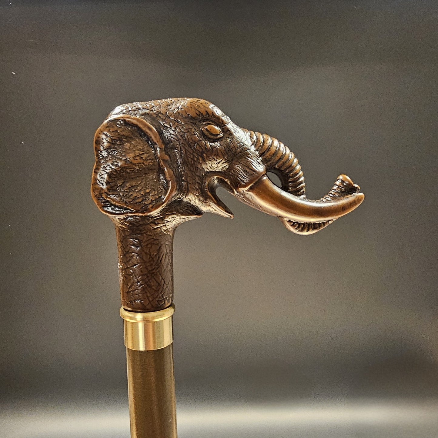 36" Antique Style Elephant Walking Stick Cane
