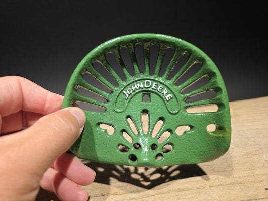 5" Antique Vintage Style Cast Iron John Deere Miniature Tractor Seat Sample