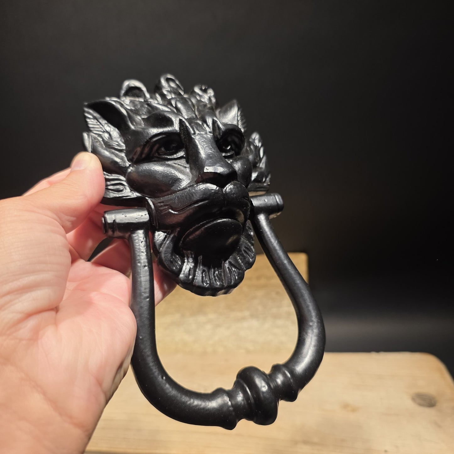 Cast Iron Lion Head Door Knocker – Victorian Style Entry Hardware