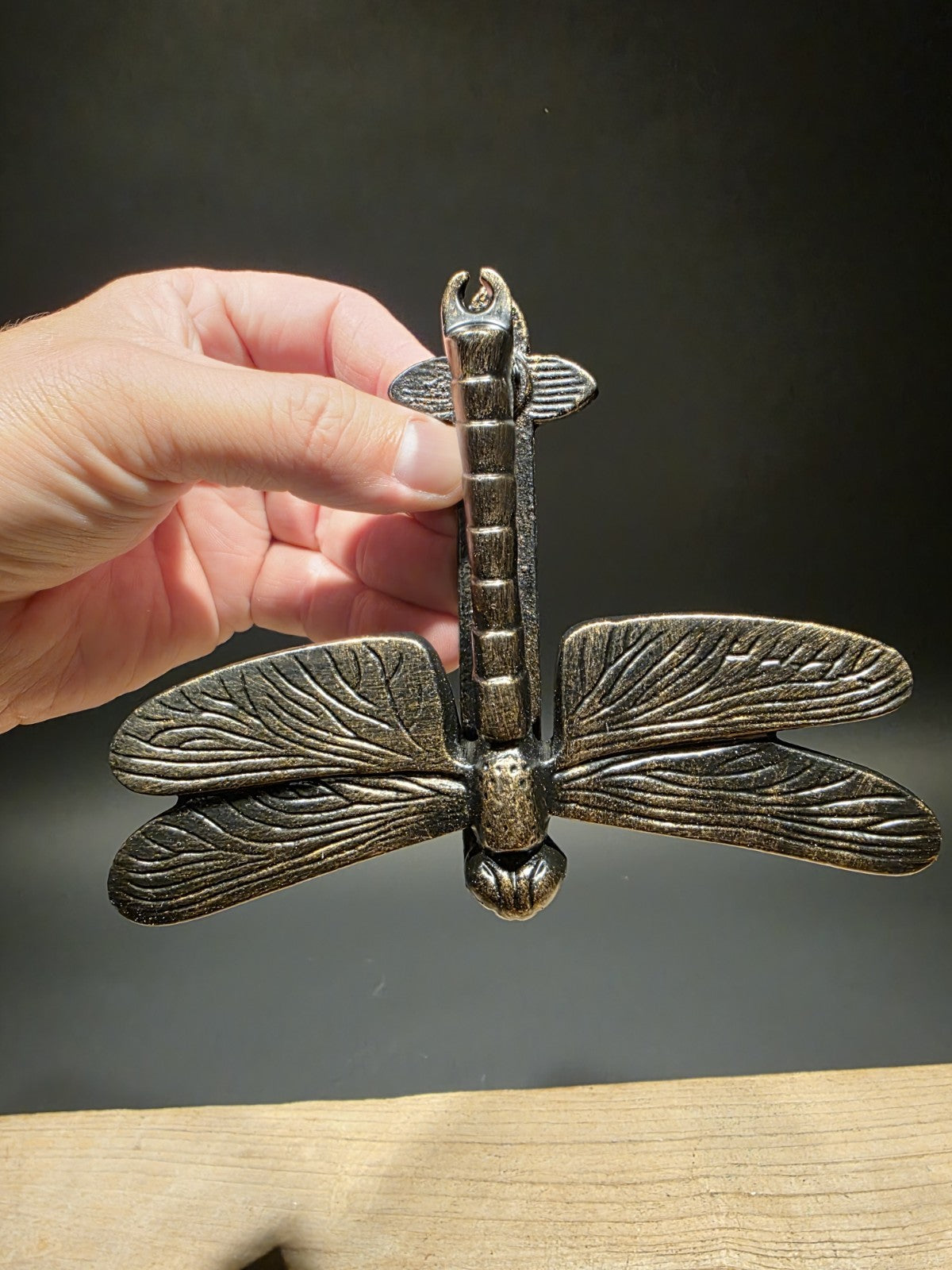 Antique Brass Vintage Style Cast Iron Dragonfly Door Knocker