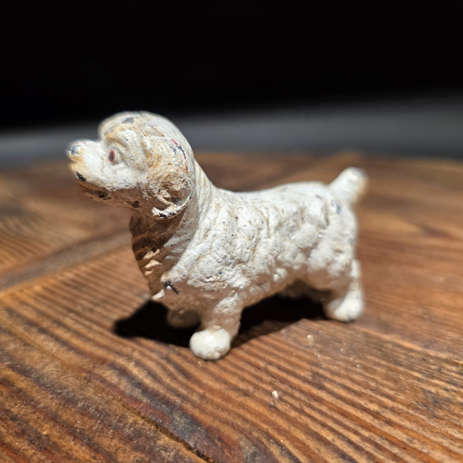 Cast Iron Spaniel Dog Figurine – Vintage Style Mini Animal Figure