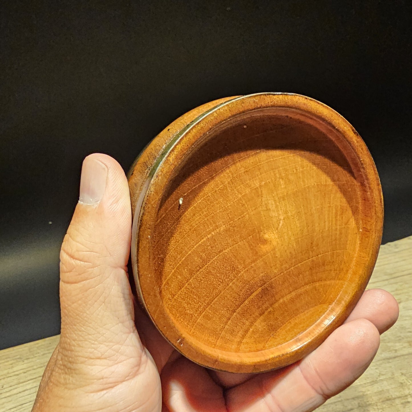 Antique Style Turned Mahagony Wood Compass