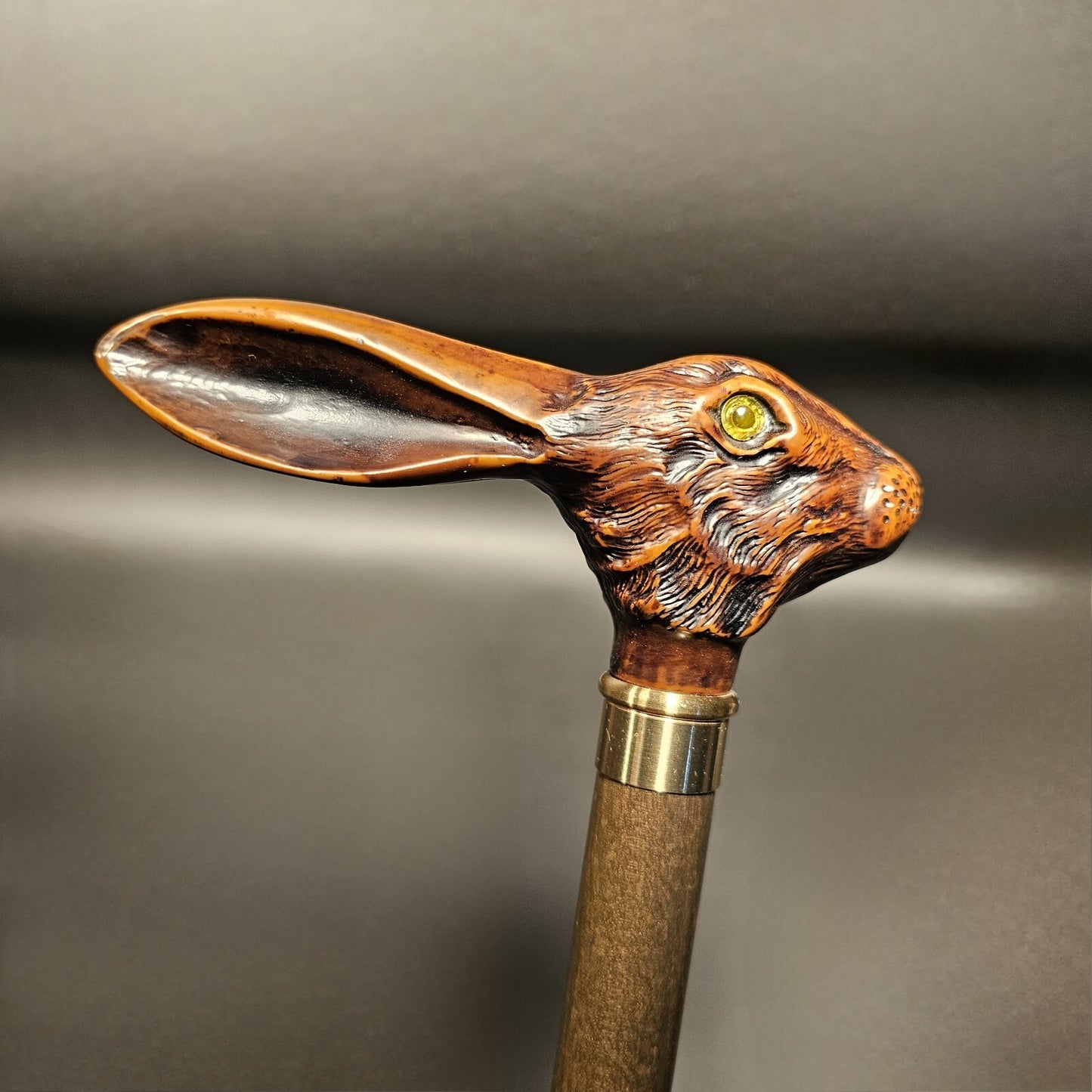 36" Antique Style Jack Rabbit Walking Stick Cane