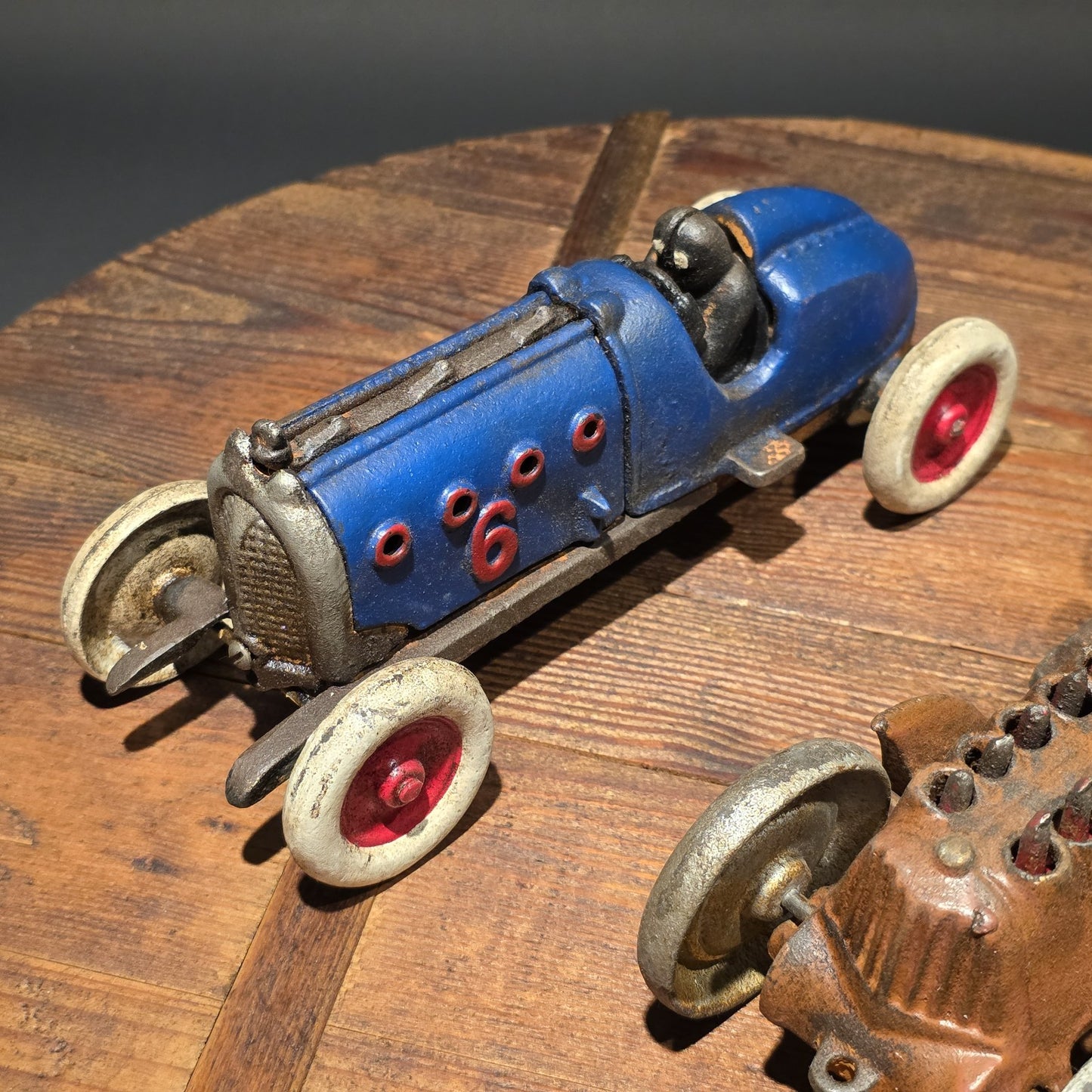 Cast Iron Race Car Toy Set – Vintage Style Open Wheel Racer Pair
