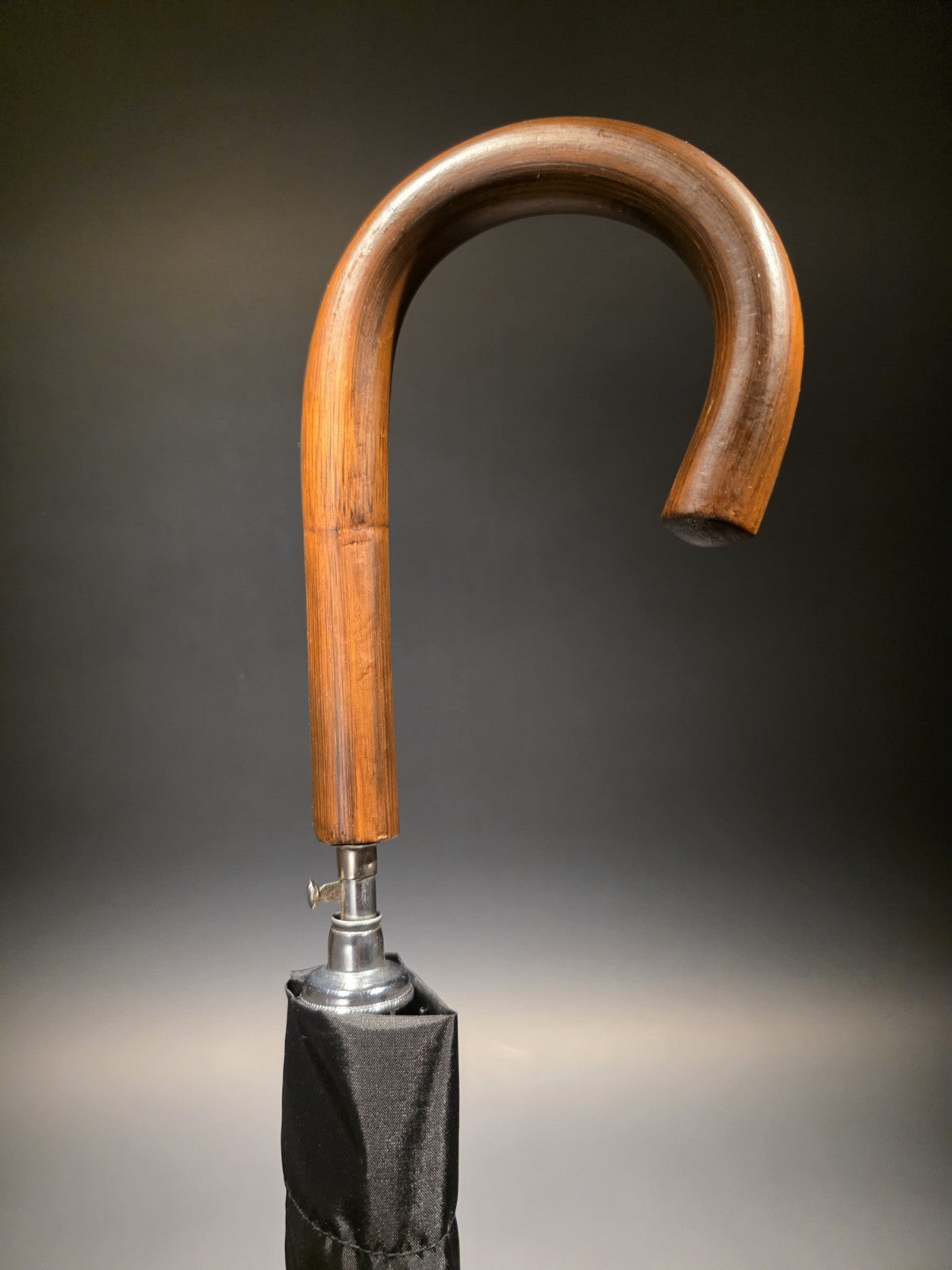 36" Antique Style Wood Crook Umbrella