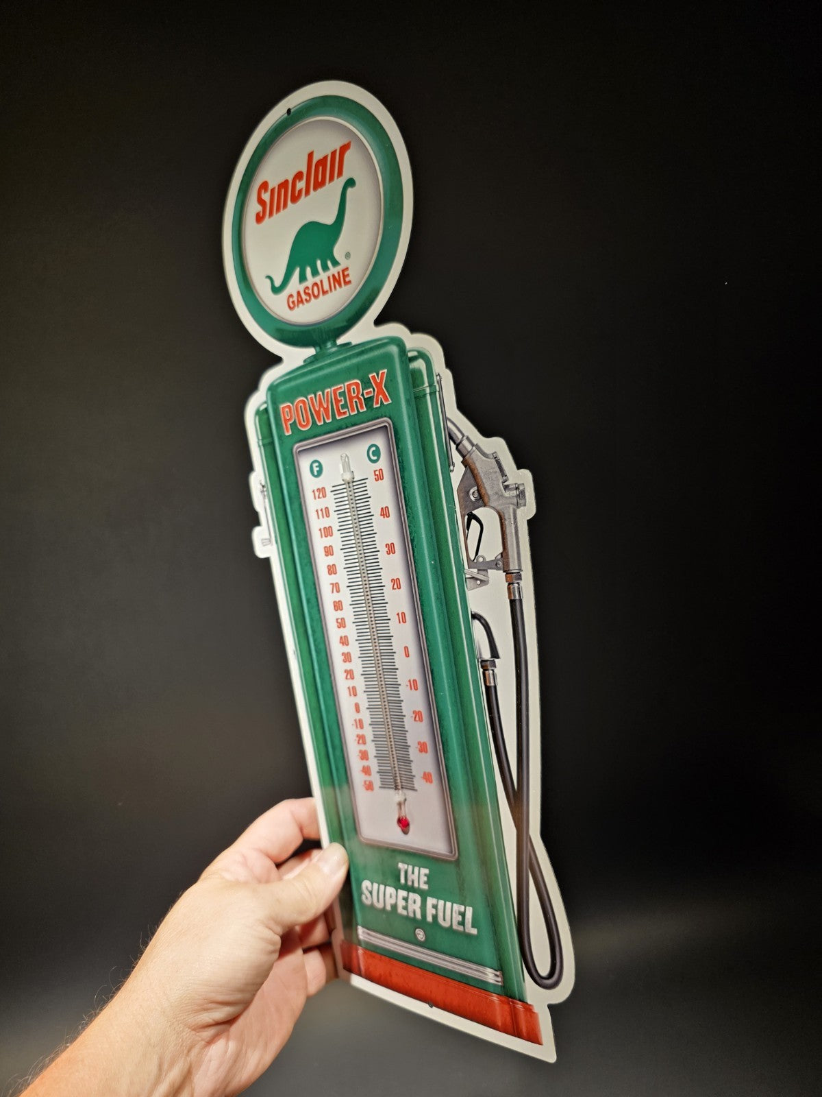 17 1/2 " Metal Vintage Style Sinclair Thermometer Sign