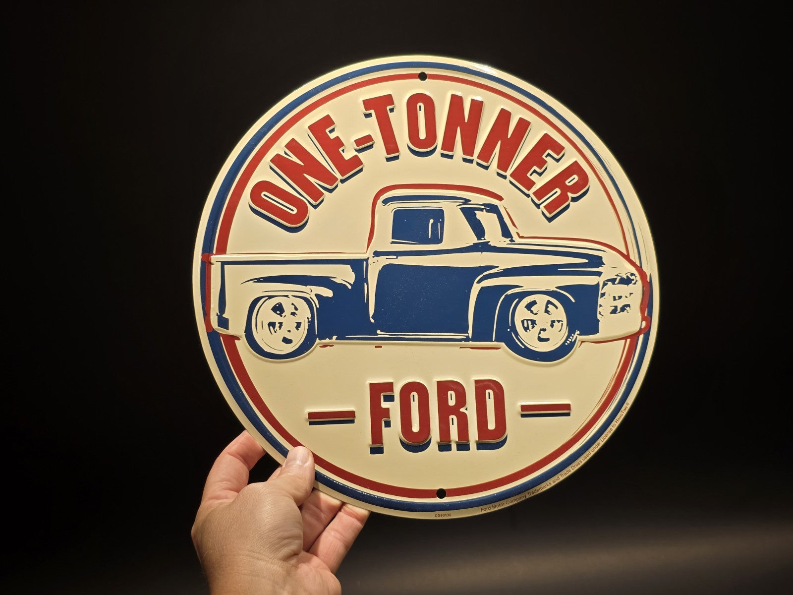 11 1/2" Vintage Style Round Metal Ford Sign