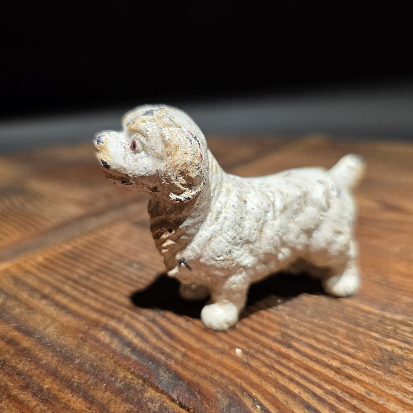 Cast Iron Spaniel Dog Figurine – Vintage Style Mini Animal Figure